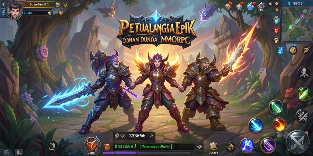 Screenshot utama 333666 menunjukkan gameplay menarik di dunia MMORPG.