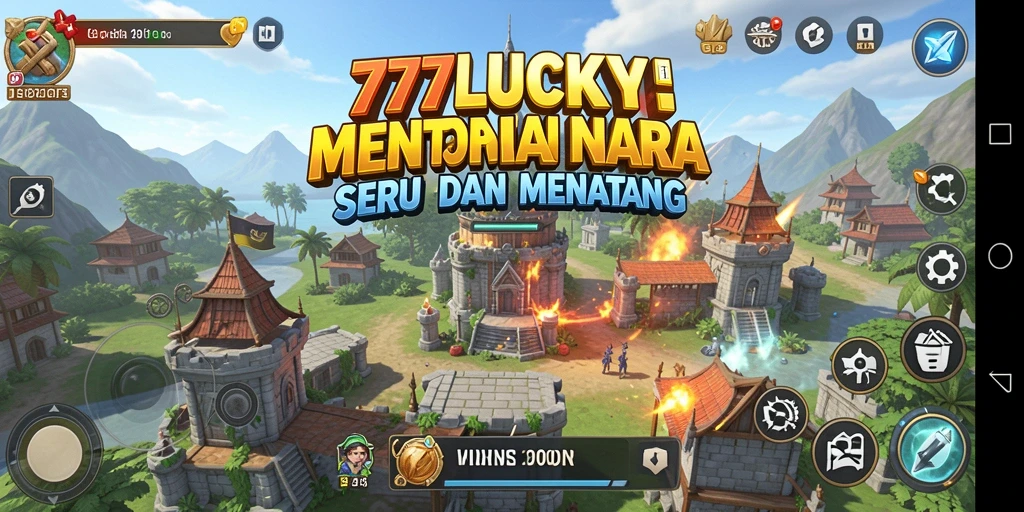 Screenshot gameplay menampilkan pertahanan menara yang epik di 777LUCKY.