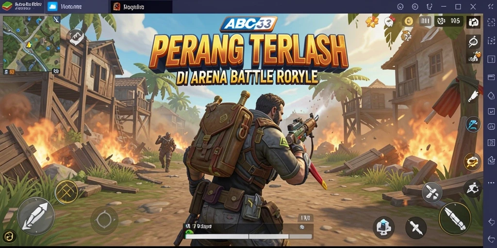Gameplay mendebarkan dalam pertarungan Battle Royale yang intens.