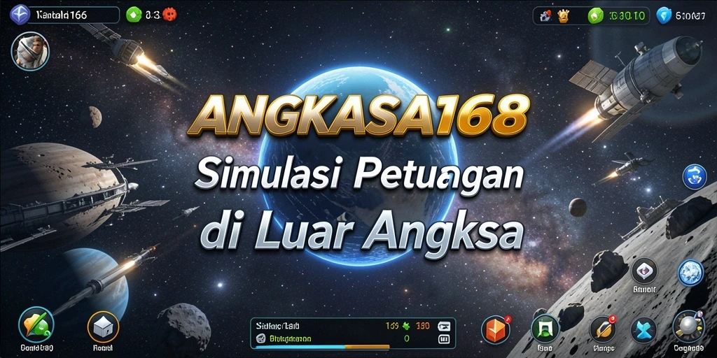Screenshot utama ANGKASA168 menampilkan aksi luar angkasa yang mendebarkan.