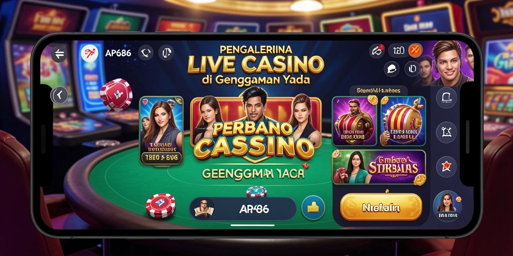 Tampilan gameplay Live Casino yang mendebarkan di AP686.