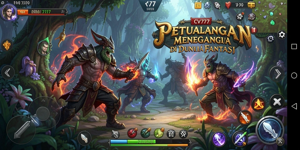 Tangkapan layar dari CV777 dengan gameplay yang menarik dalam dunia fantasi.