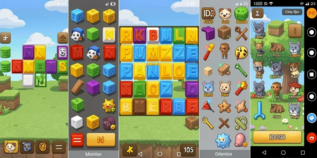 Screenshot gameplay ID098 menampilkan tantangan puzzle yang menarik.