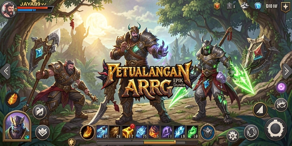 Screenshot menampilkan pertarungan epik dalam JAYA89 dengan efek visual yang mengesankan.