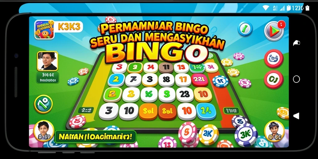 Screenshot gameplay Bingo K3K3 dengan momen seru.
