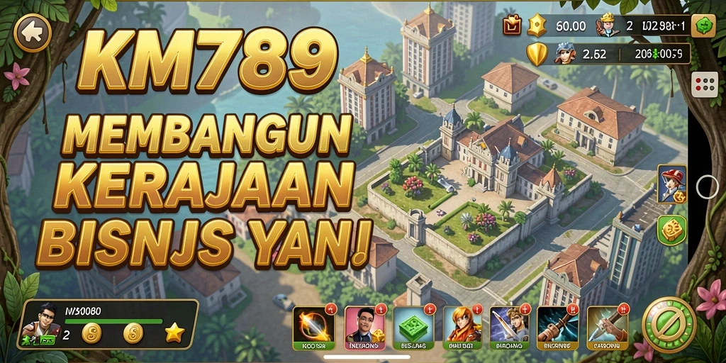 Tampilan gameplay KM789 yang menampilkan aktivitas manajerial di bisnis Tycoon.
