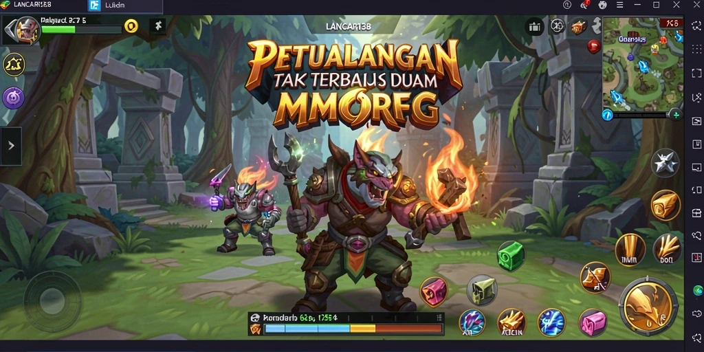 Tangkapan layar LANCAR138 menampilkan aksi seru dalam dunia MMORPG.