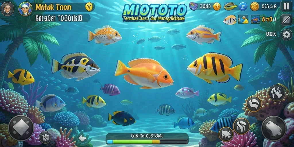 Screenshot gameplay Tembak Ikan yang mendebarkan dan penuh warna.