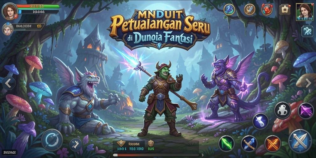 Screenshot MNDUIT yang menampilkan aksi epic dalam permainan RPG.