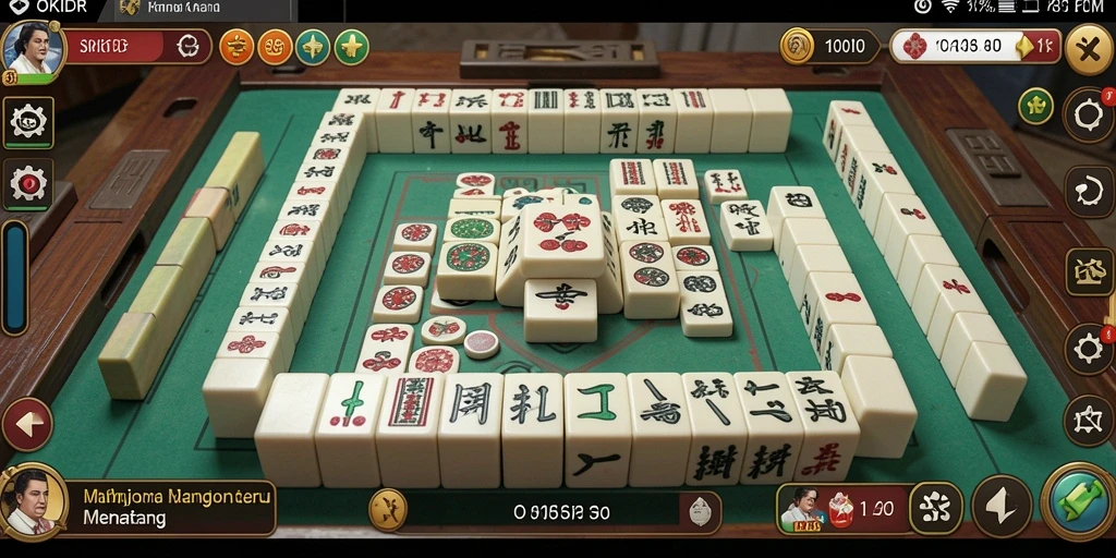 Tampilan screenshot game OKIDR yang menunjukkan gameplay Mahjong yang seru.