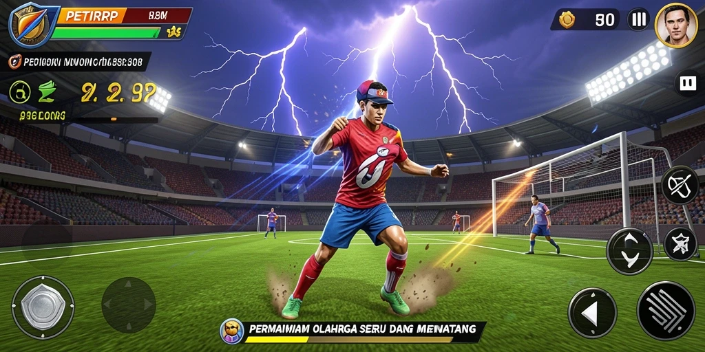 Tampilan menarik dari gameplay PETIRRP dengan aksi olahraga yang seru.