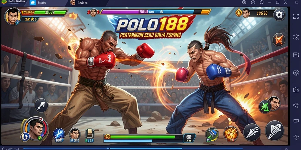 Tampilan gameplay yang mendebarkan dalam POLO188 dengan aksi pertarungan seru.