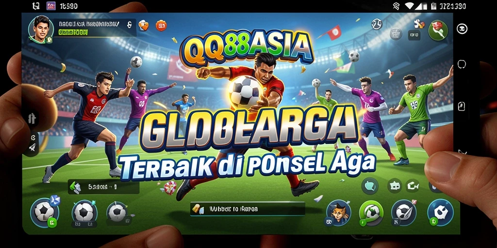 Screenshot utama menampilkan gameplay olahraga yang dinamis dan menyenangkan.