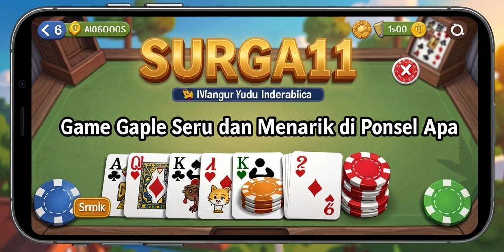 Screenshot SURGA11 menunjukkan pemain bersaing dalam permainan Gaple yang seru.