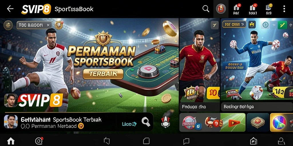 Tampilan gameplay Sportsbook yang menarik dan interaktif di SVIP8.