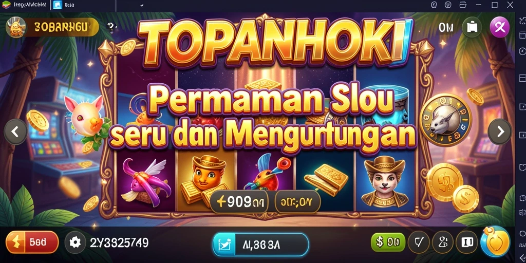 Tampilan gameplay seru dari TOPANHOKI yang penuh warna.