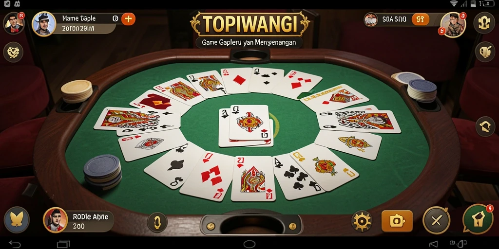 Screenshot gameplay TOPIWANGI menampilkan momen seru permainan Gaple.