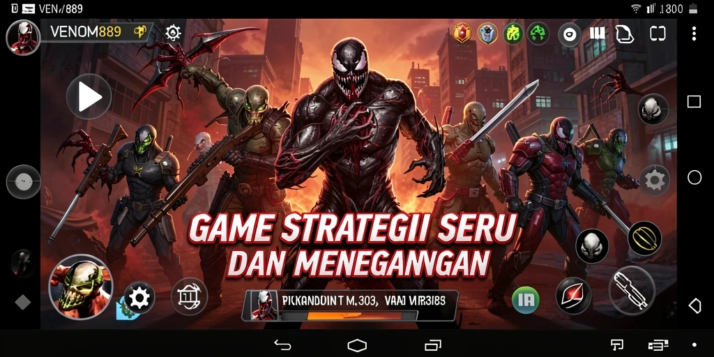 Tampilan grafik menawan dari gameplay <strong>VENOM889</strong> dengan suasana perang yang mendebarkan.